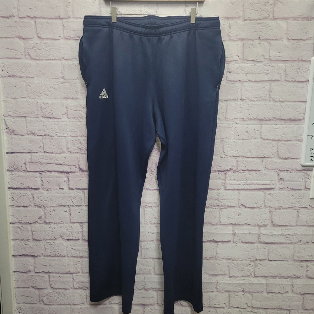 Adidas Climawarm Fleece Track Pants Mens XLT Zipped Sporty Lounge‎ Activewear